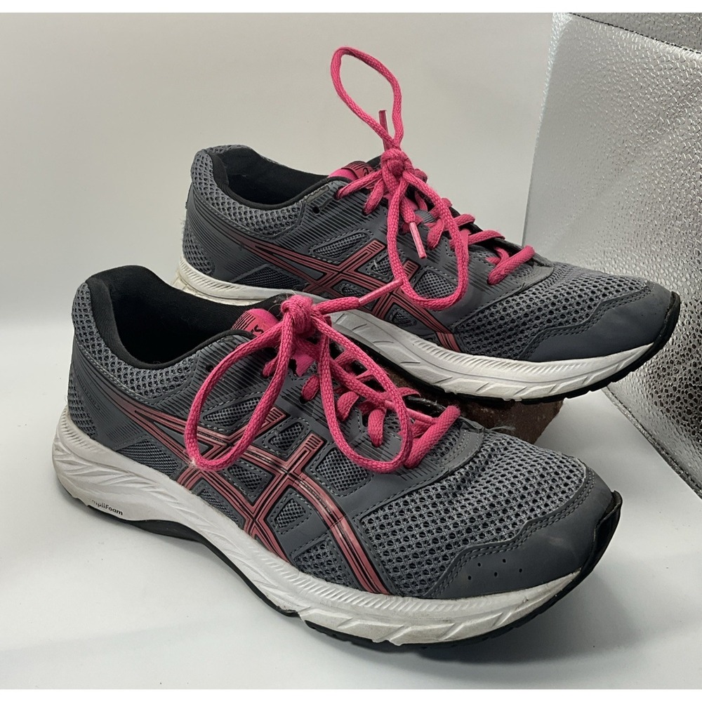 Asics Womens‎ Gel Contend 5 1012A234 Gray Running Shoes Sneakers Size 8.5